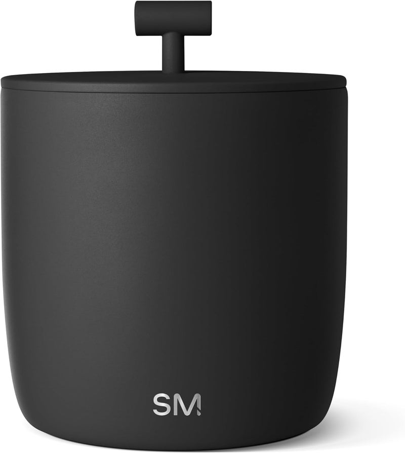 Simple Modern دلو ثلج معزول بالفراغ مع غطاء ومغرفة | للكوكتيلا، الشمبانيا، النبيذ، البيرة، واستضافة الحفلات | سعة 100 أونصة من الفولاذ المقاوم للصدأ للحفلات الكبيرة | مجموعة روكس | أسود منتصف الليل - Image 1